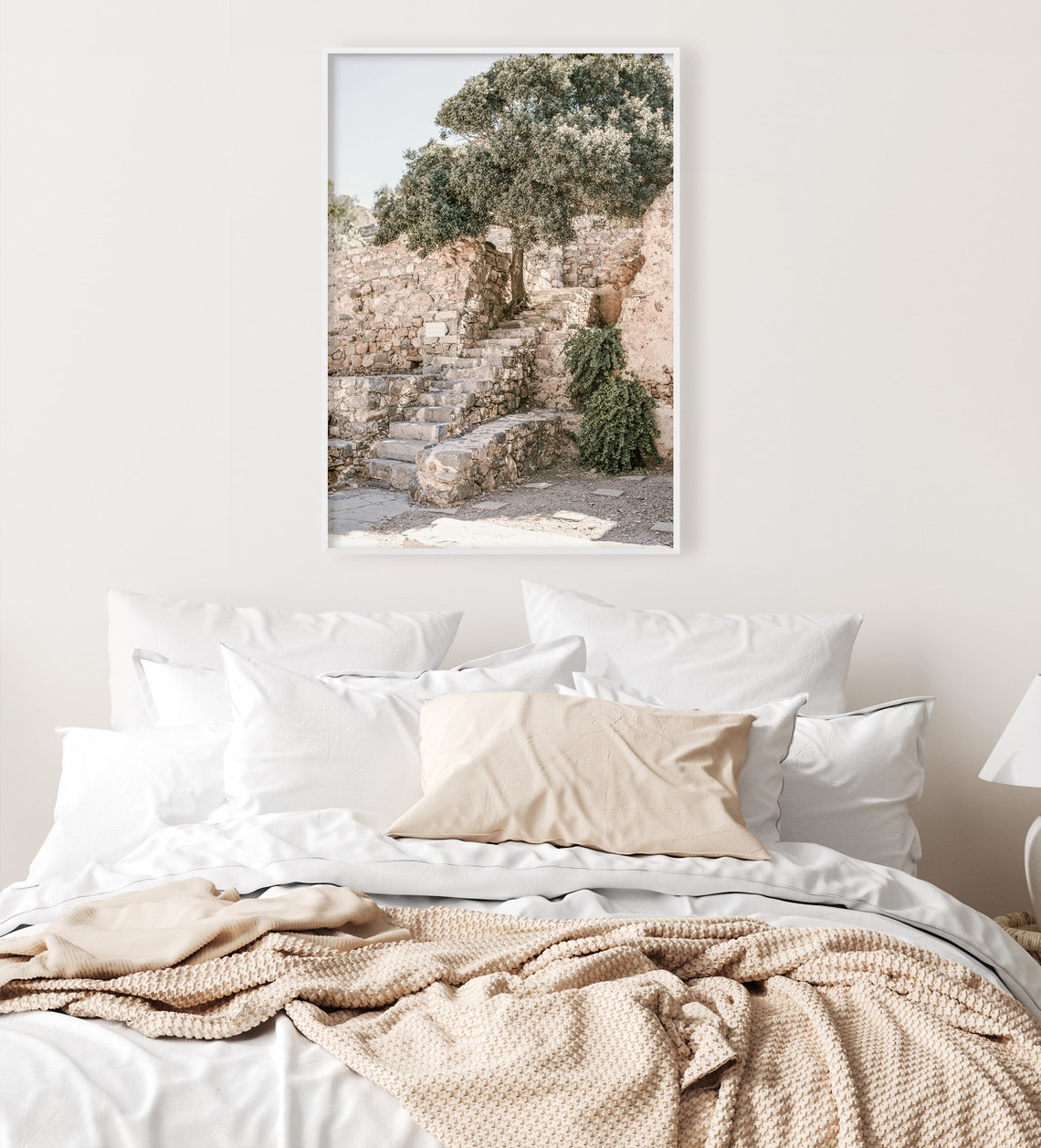 Rustic Tuscany Stone Stairs Ancient Olive Tree Old Walls Italy Poster - Image 3