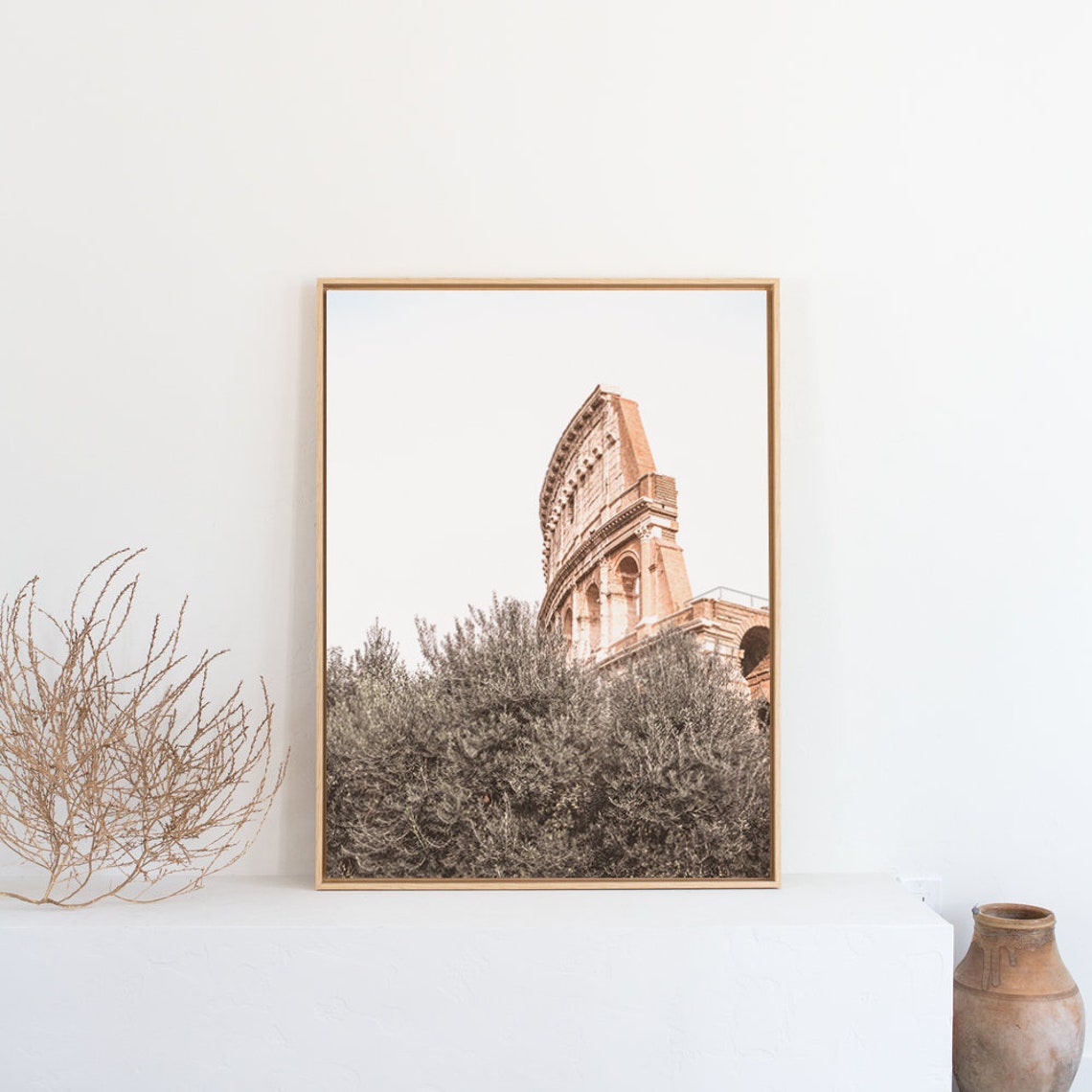 The Colosseum Rising Above Green Trees Rome Italy Landmark Poster - Image 3