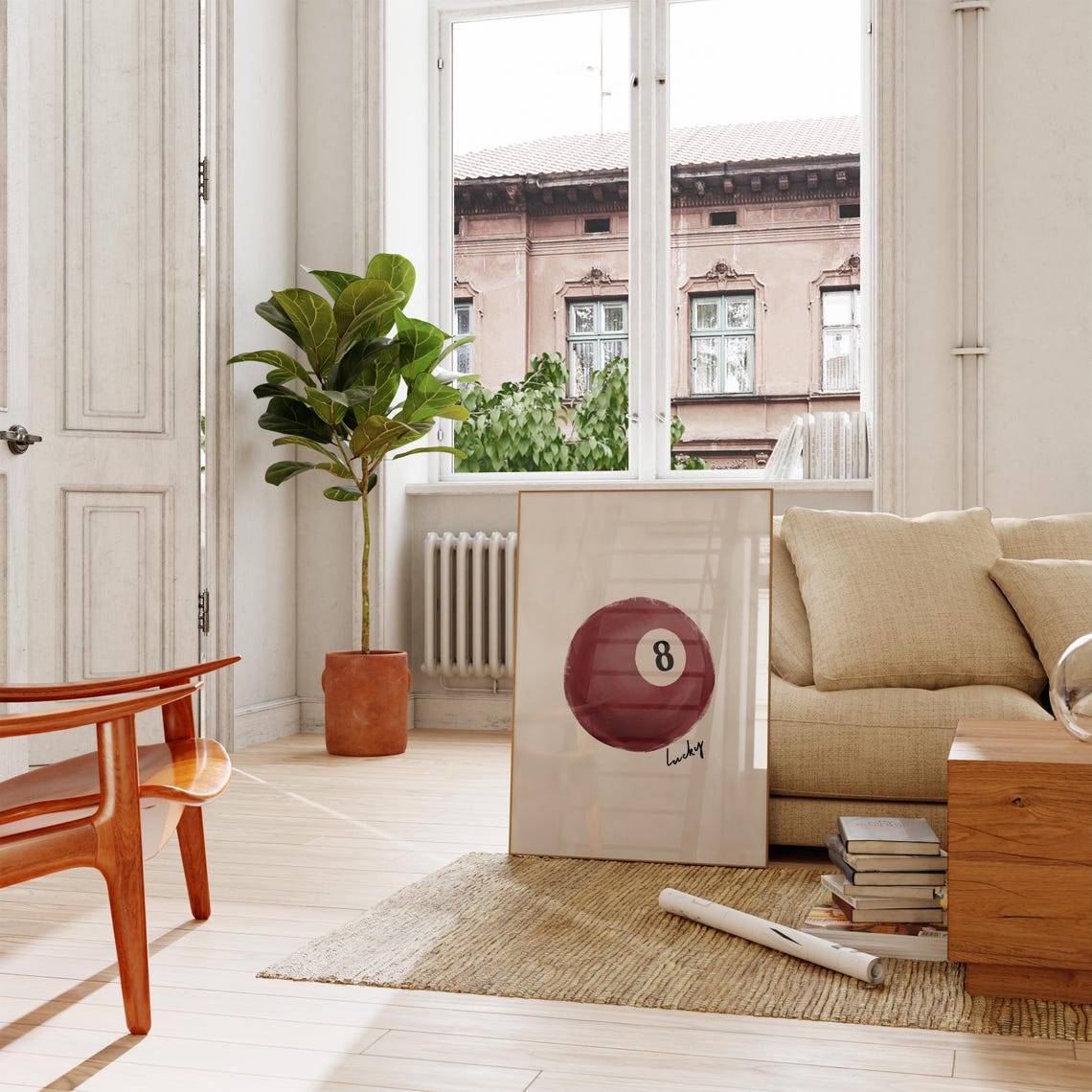 Wall Art Sizing Guide Frame Ratios Shown Against a Wide Sofa - Image 4