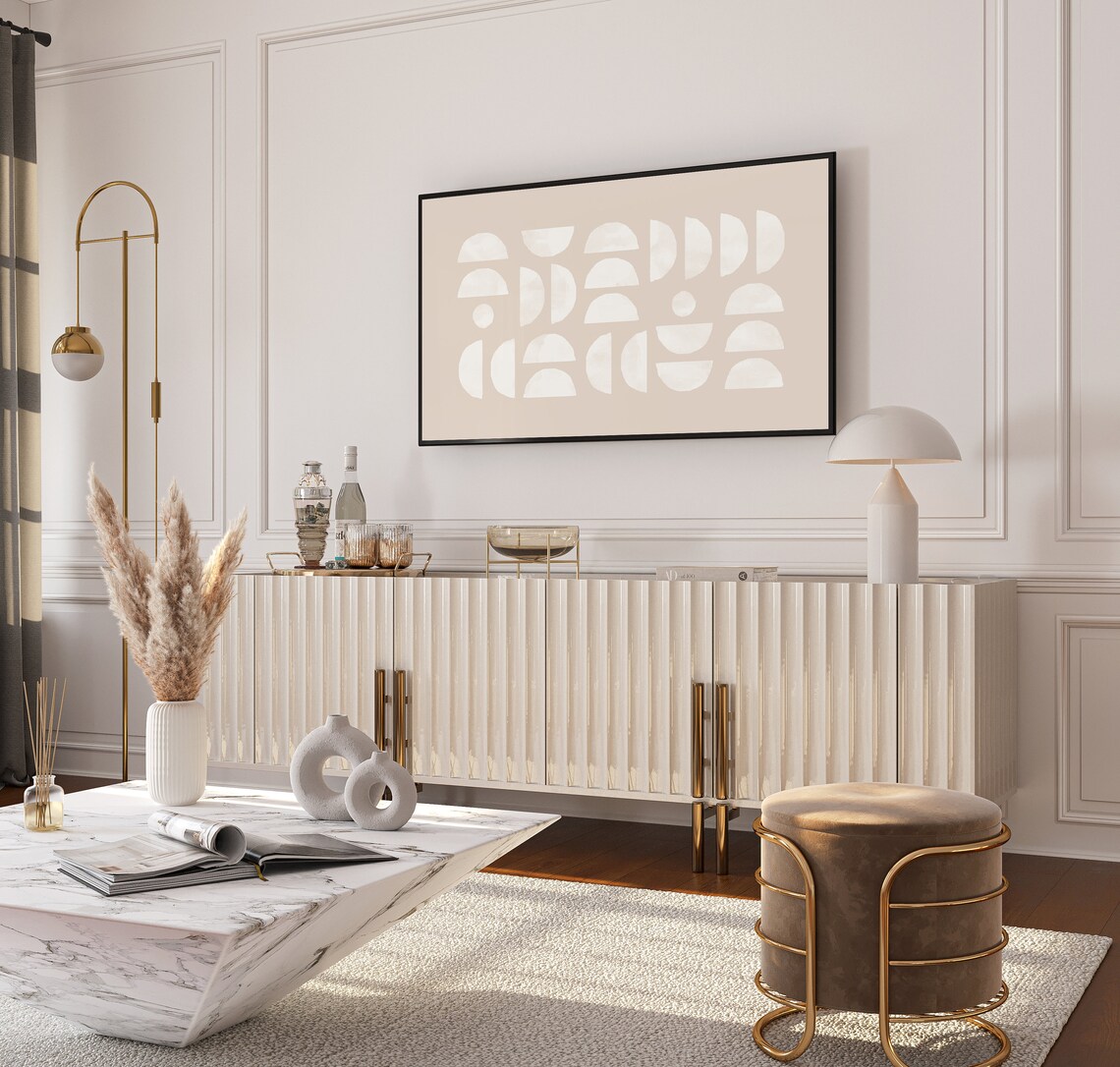 Modern Abstract Mid Century Frame TV Art Print - Image 3