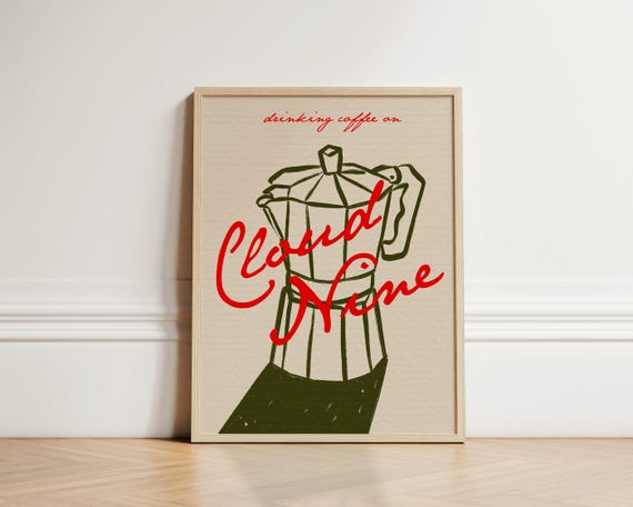 Coffee Print Retro Wall Art Kitchen Poster Vintage Unframed
