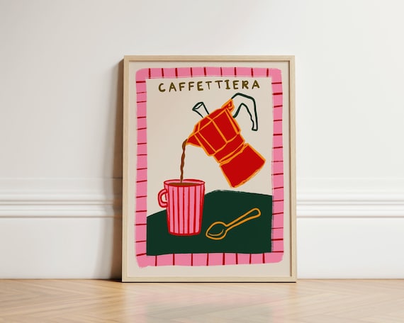 Coffee Print Retro Kitchen Poster Art Print