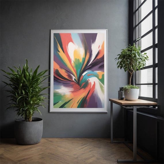 Abstract Colorful Art Print Modern Home Decor