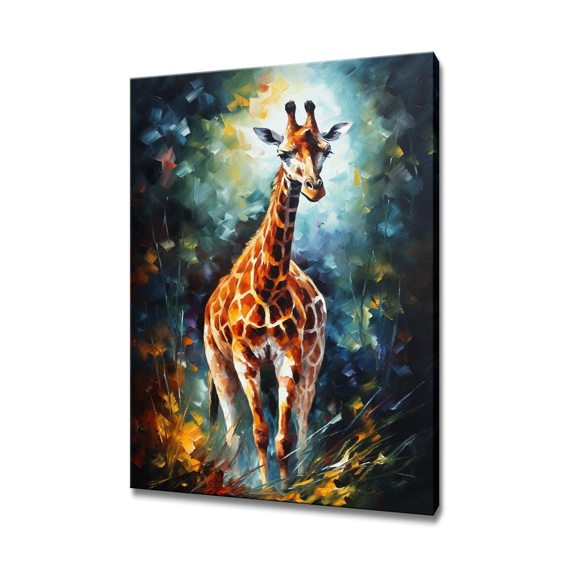 Giraffe Wall Art Print, Wildlife Animal Home Decor
