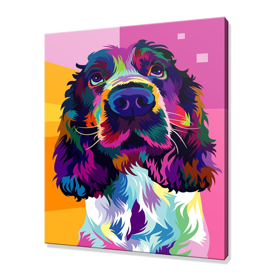 Spaniel Custom Art Print, Dog Home Wall Art Print