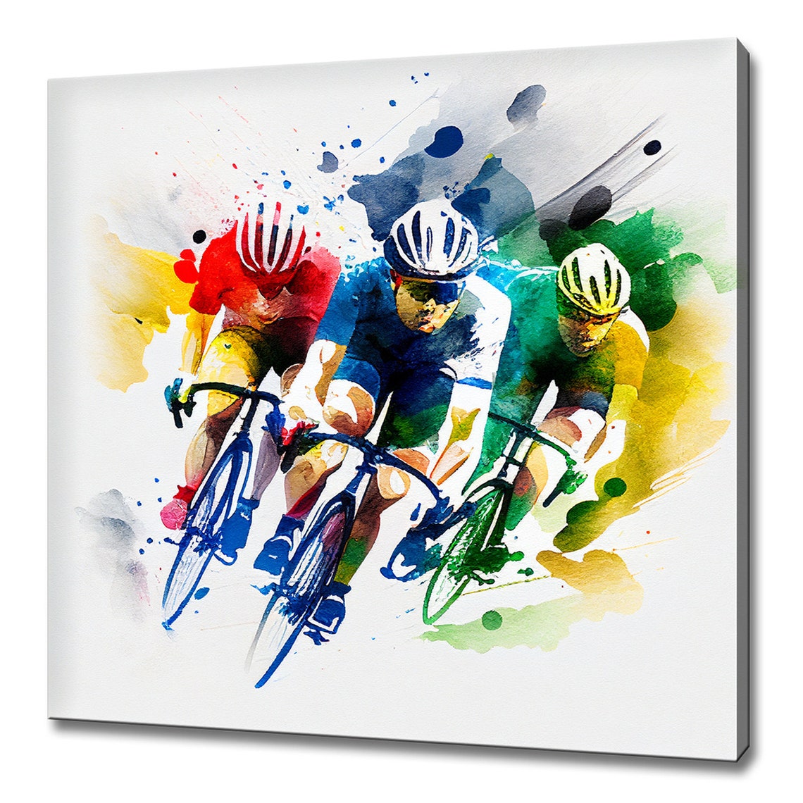 Tour The France Cycling Race Abstract Art Print Picture Wall Hanging Handmade Home Decor Watercolour Wall Art Fast Free Uk Delivery