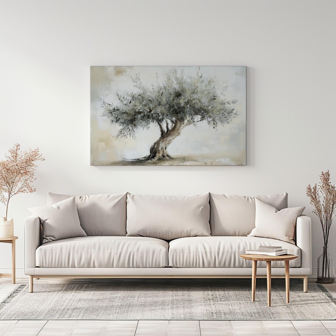 Olive Tree Vintage Oil Painting Art Print, Farmhouse Decor - Image 2