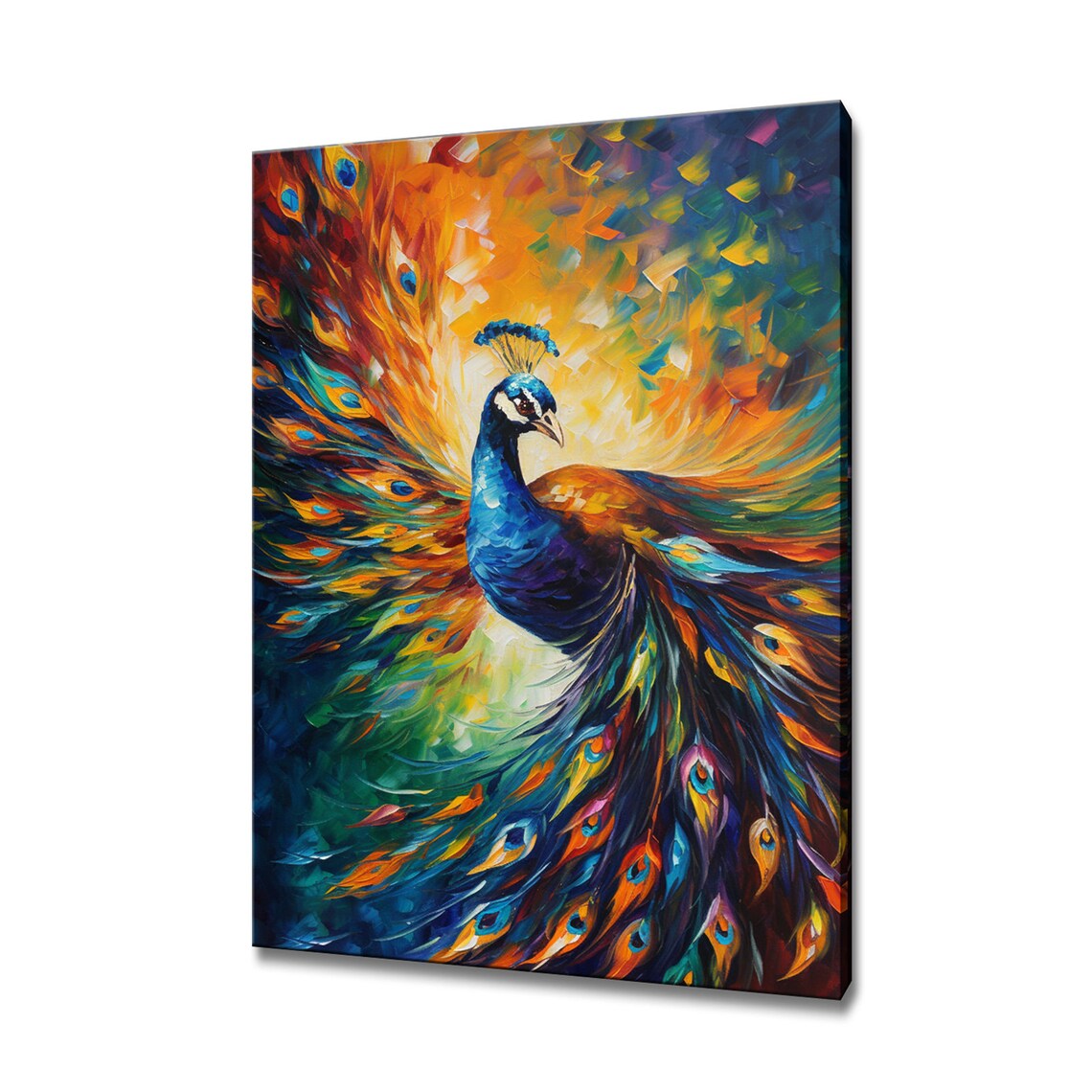 Majestic Peacock Art Print, Bird Wall Art Poster