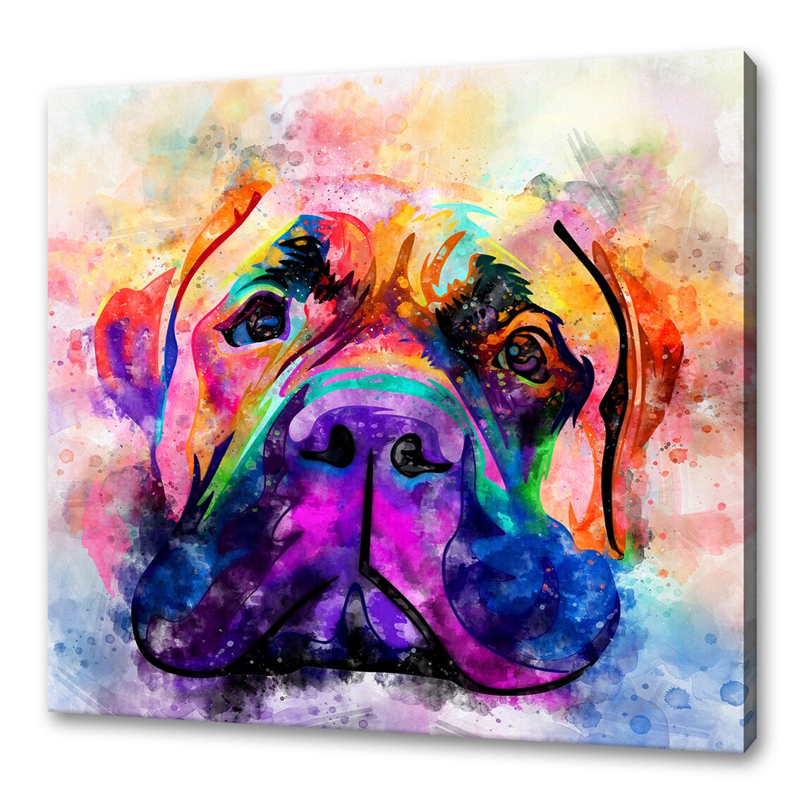 Mastiff Custom Watercolour Dog Art Print, Home Decor