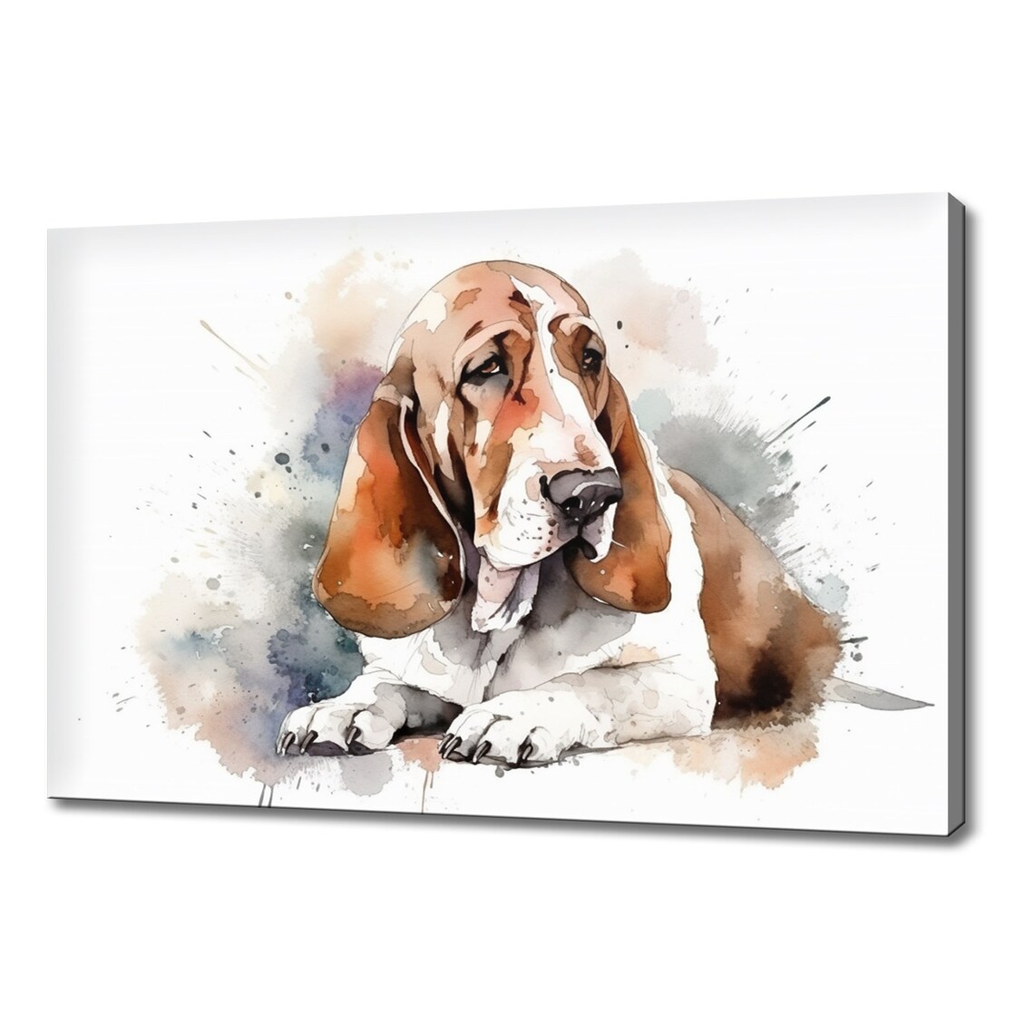 Cute Basset Hound Dog Watercolour Painting Print Animals Wall Art Print On Gift For Dog Lover Dog Picture Print