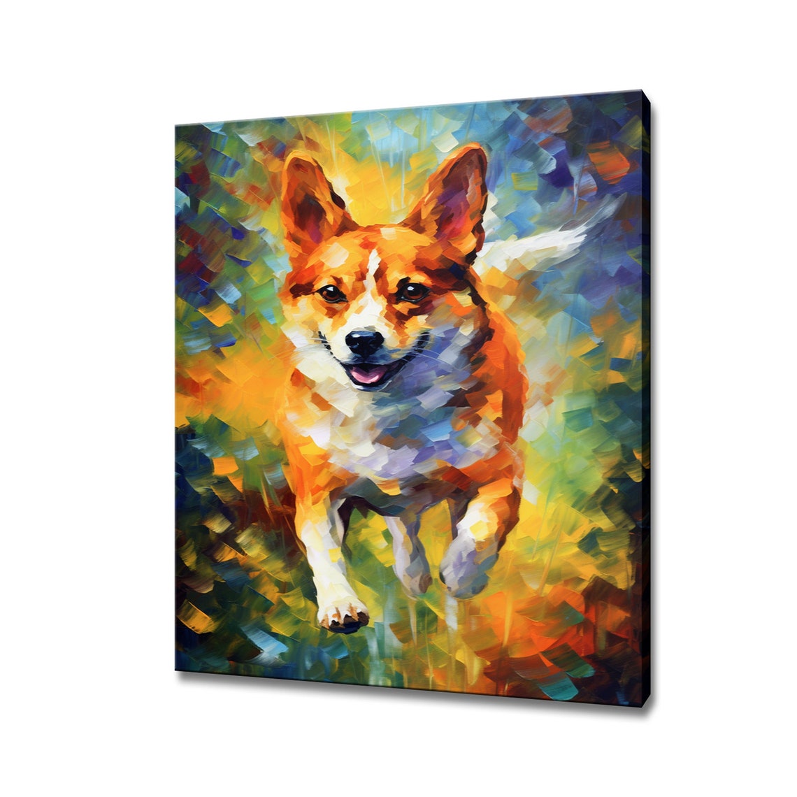 Canaan Dog Animal Print Colourful Dog Portrait Painting Print Gift For Canaan Dog Lover Animal Dog Wall Decor I Dog Art Print