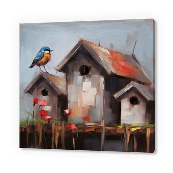 Cute Bluebird Bird Print Birds Wall Art Bird Lover Gift Nature Wall Hanging Avian Wall Decor Handmade Bird Art Fast Turnaround