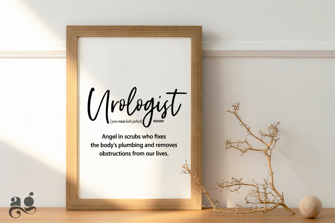 Urologist Funny Definition Angel in Scrubs Medical Profession Poster - Image 3