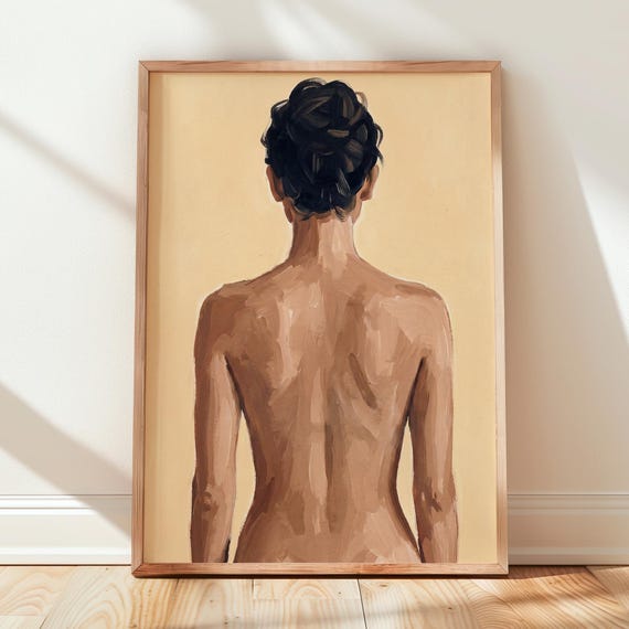 Feminine Body Wall Art Print Woman Back Poster