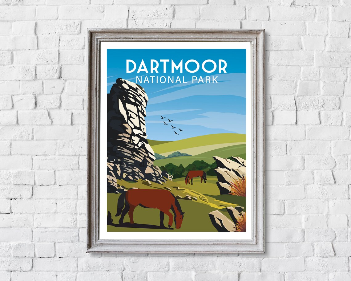 Dartmoor Travel Poster, Devon National Park - Image 2