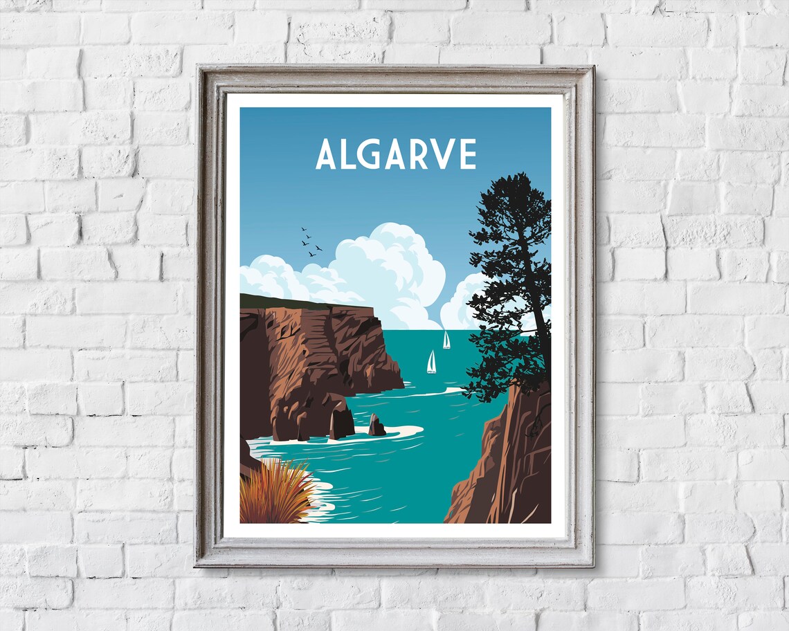 Algarve Travel Poster, Portugal Travel Wall Art - Image 2