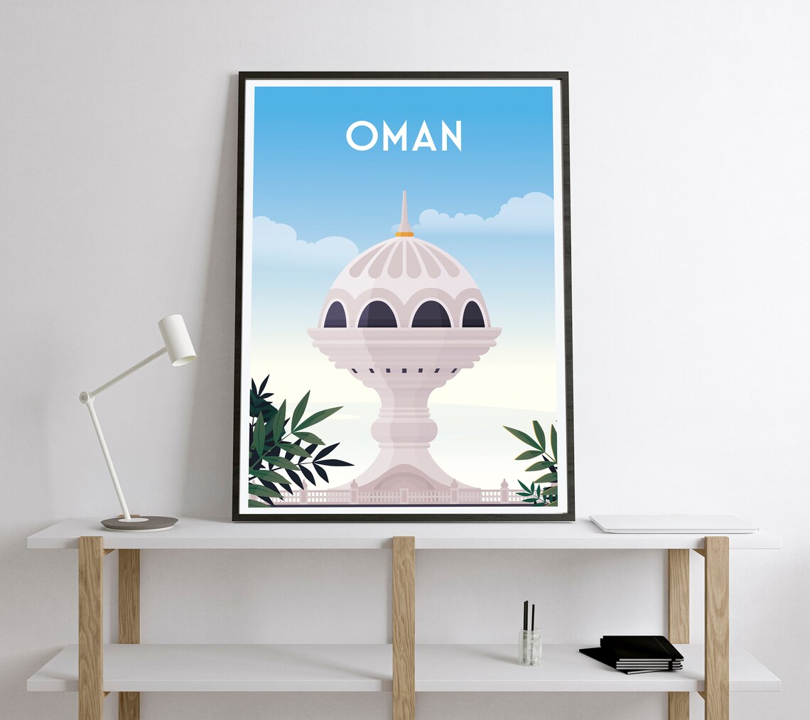 Oman Travel Poster, Retro Muscat City Print - Image 2