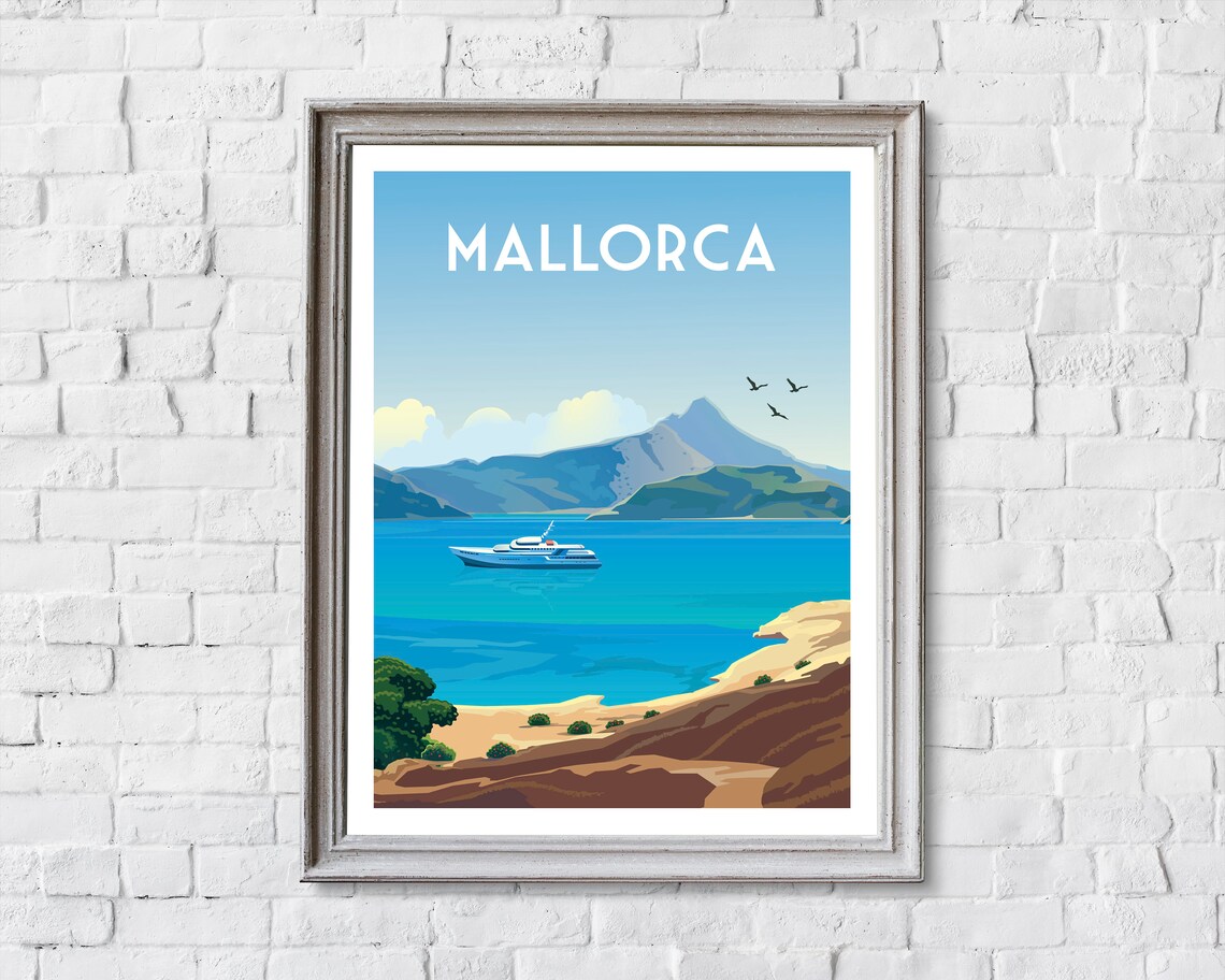 Mallorca Majorca Travel Poster, Spain Travel Print - Image 2
