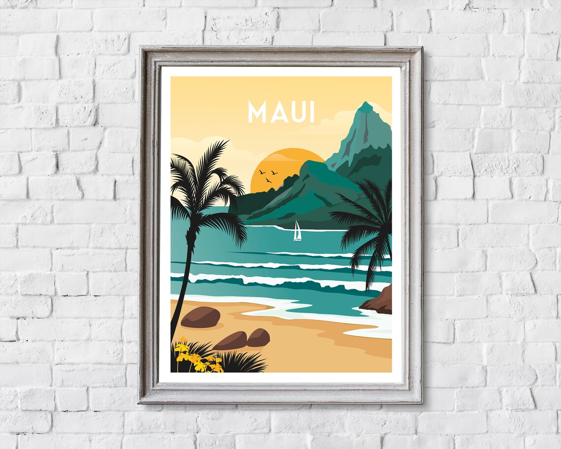 Maui Travel Poster, Hawaii Travel Art Print - Image 2
