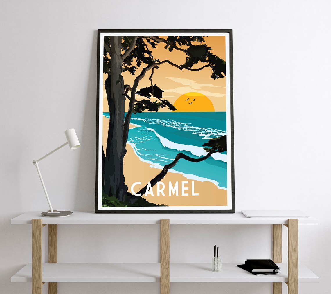 Carmel Retro Travel Poster, California Art Print - Image 2