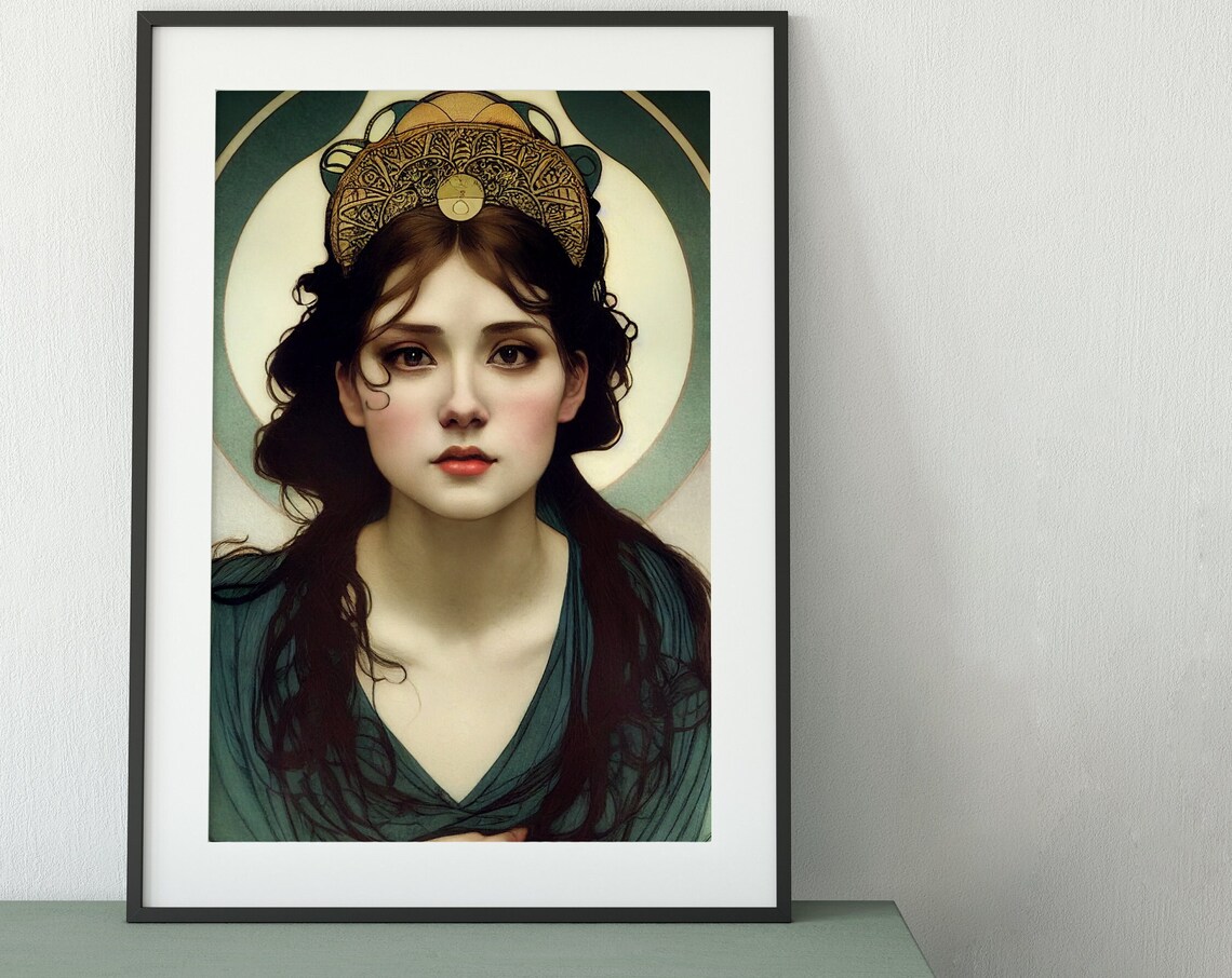 Persephone Art Nouveau Goddess, Bohemian Poster