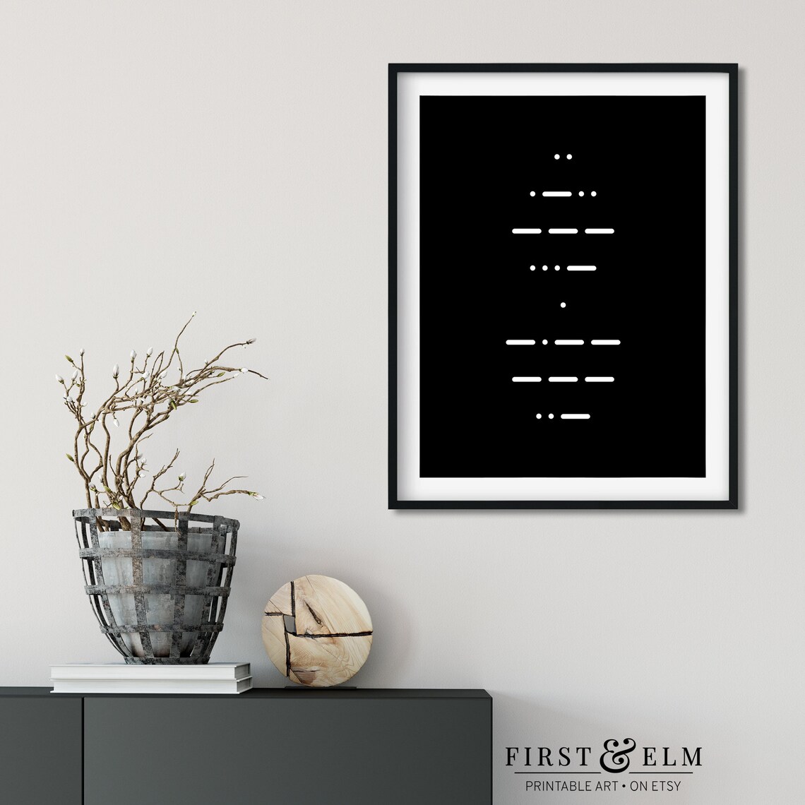 Morse Code I Love You Minimalist Art Print - Image 3