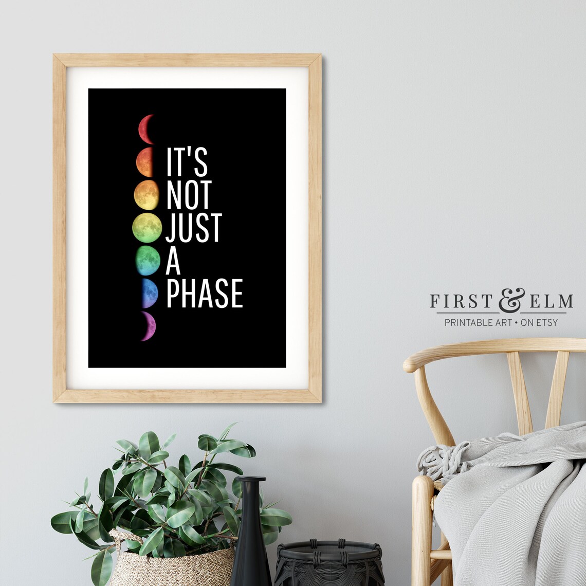 Its Not Just A Phase Gay Pride Rainbow Poster - Image 3