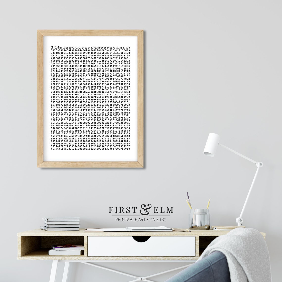 Pi To 2000 Decimal Places Math Nerd Educational Science Wall Poster - Image 2