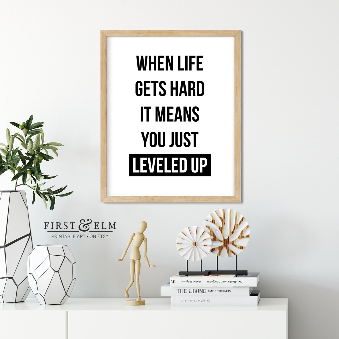 When Life Gets Hard It Means You Just Leveled Up Gamer Art Print - Image 3