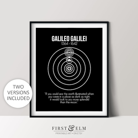 Galileo Galilei 1564-1642 Heliocentric Orbit Astronomy Wall Poster