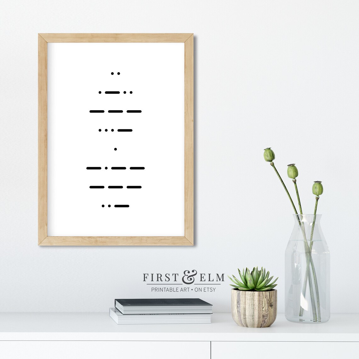 Morse Code I Love You Minimalist Art Print - Image 2