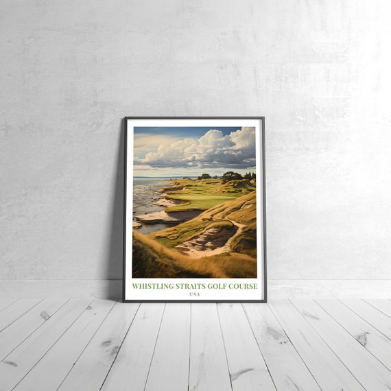 Whistling Straits Golf Course Links Vintage Travel Sports Poster