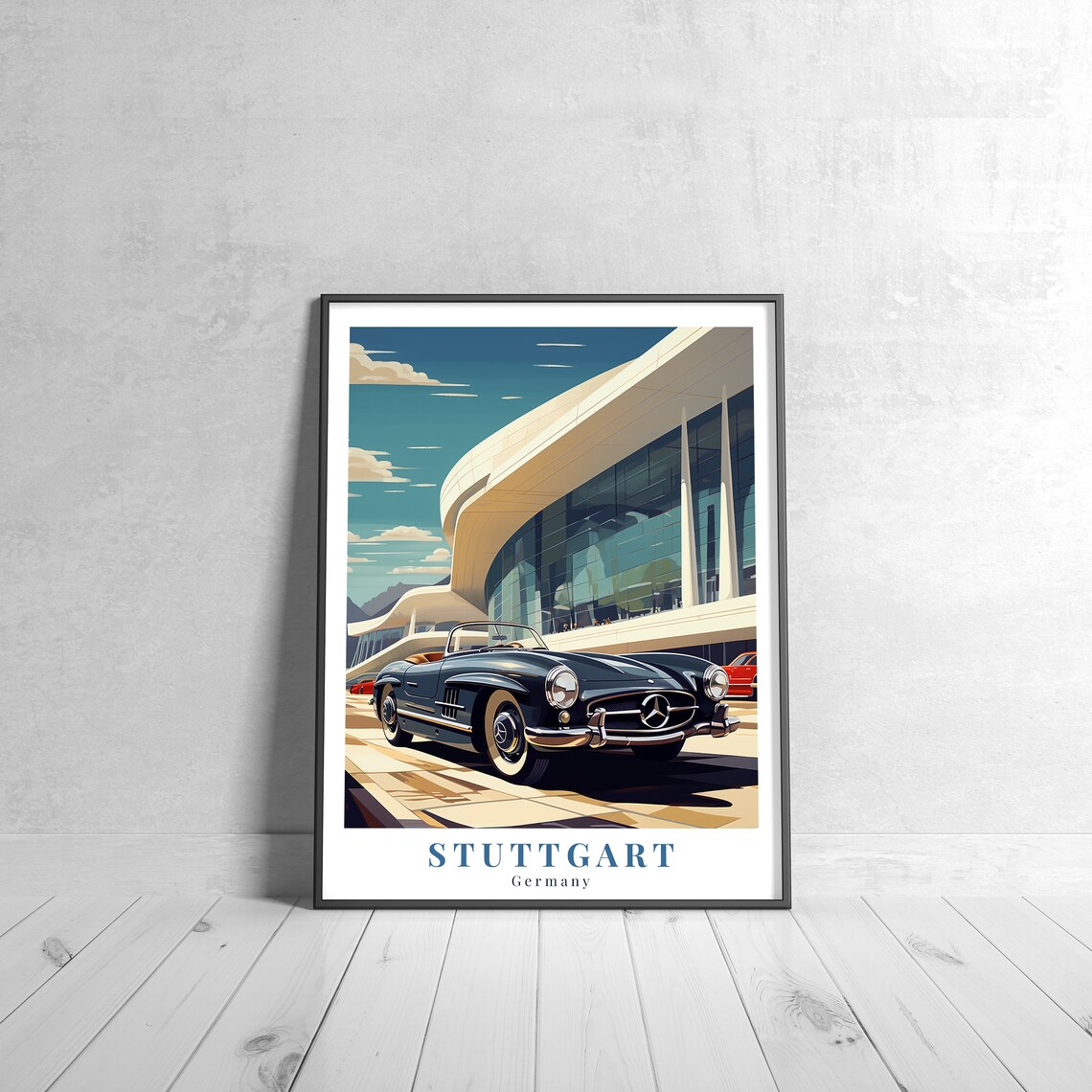 Stuttgart Vintage Travel Poster, Germany Travel Poster