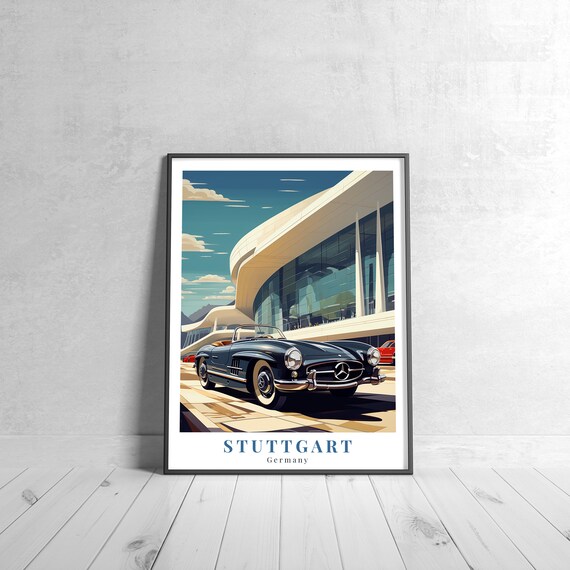 Stuttgart Vintage Travel Poster, Germany Travel Poster