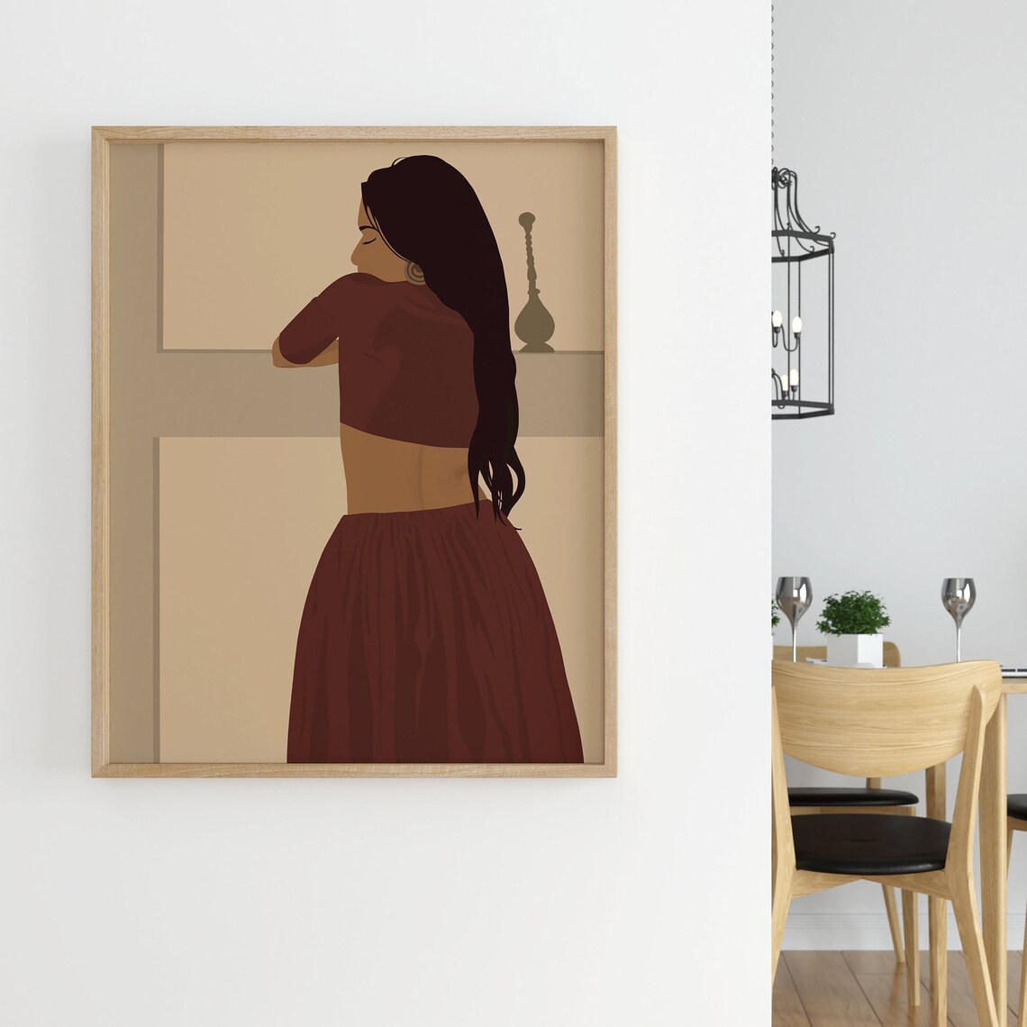 Modern Indian Art Print, South Asian Woman - Image 6