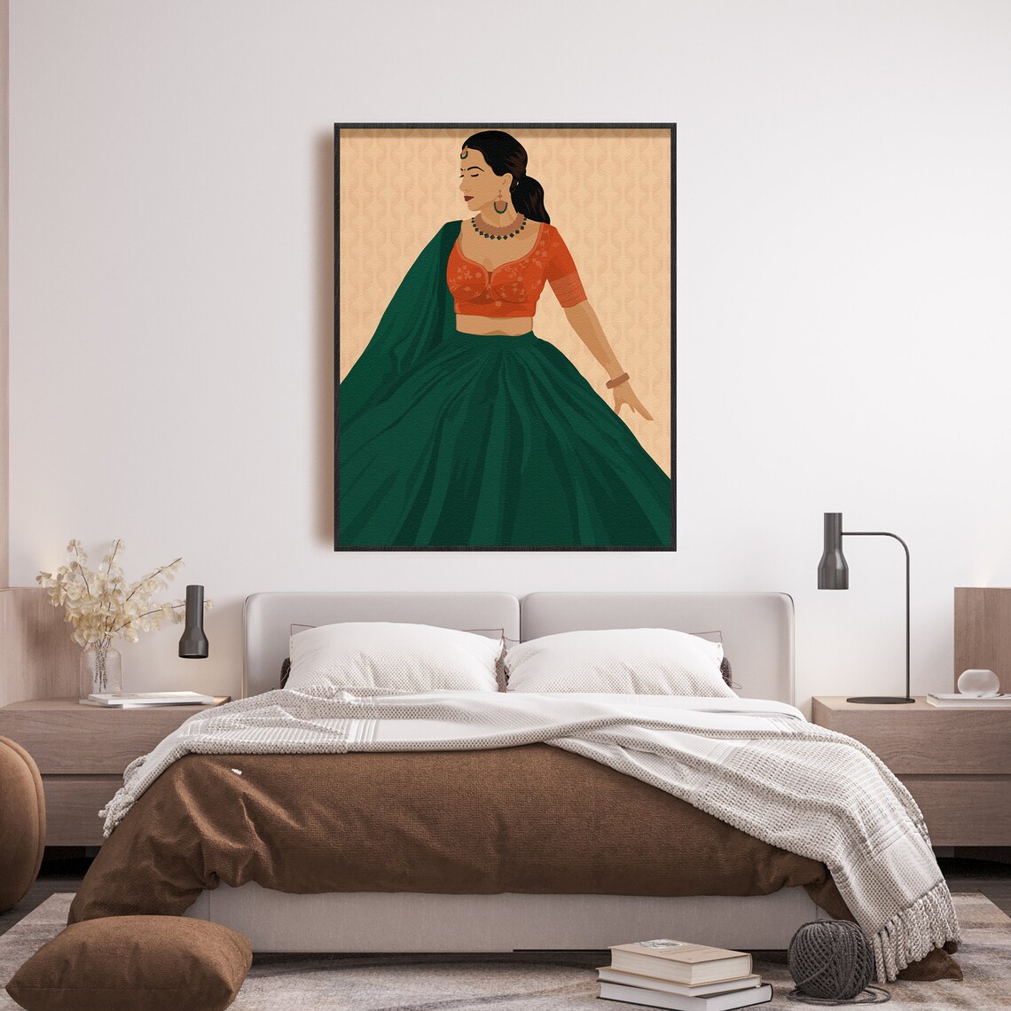 Indian Woman Art Print, South Asian Decor - Image 3