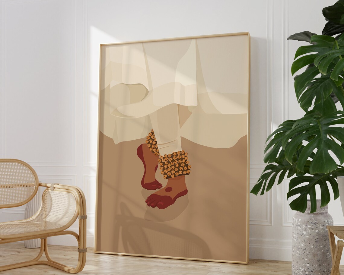 Kathak Dancer Feet Art Print, Desi South Asian Dance - Image 2