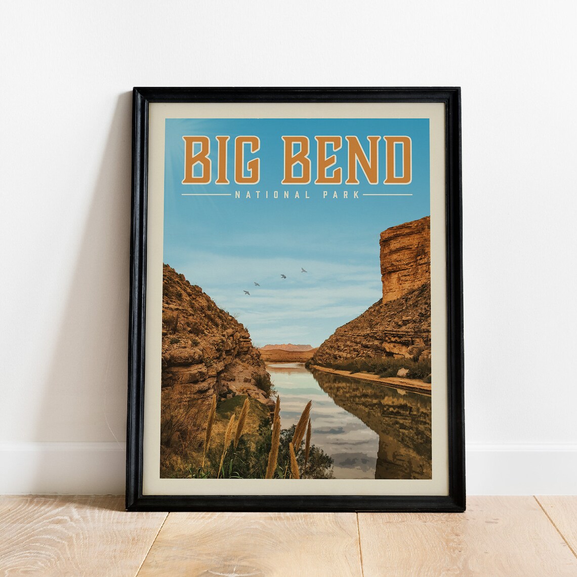 Texas Big Bend National Park Vintage Travel Poster