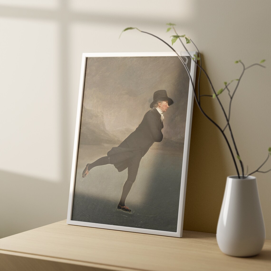 Henry Raeburn Reverend Walker Skating on Ice Antique Art Poster - Image 2