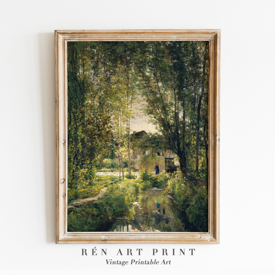 Vintage Summer French Country Oil Painting Print
