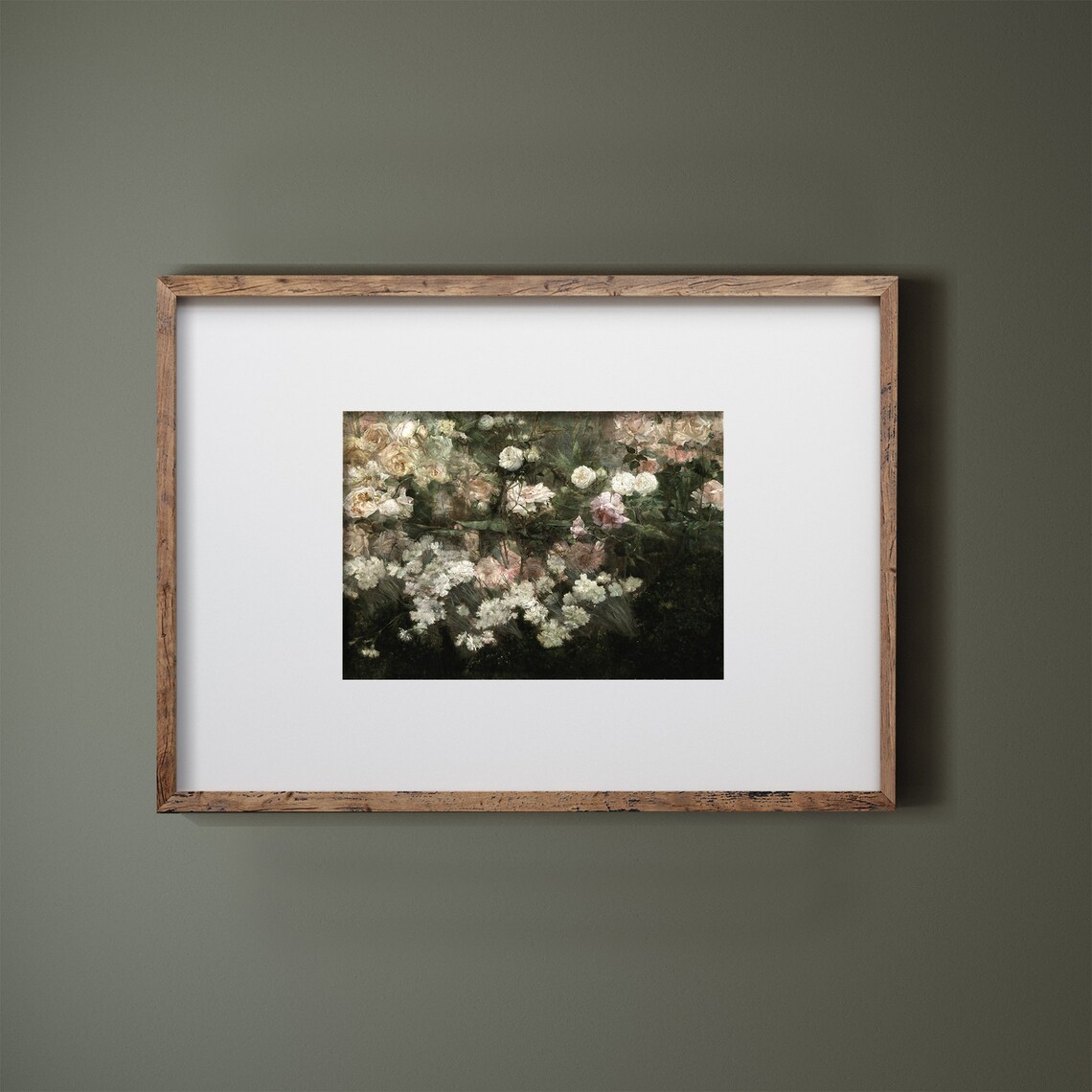 Vintage Floral Art Print, Farmhouse Rose Botanical - Image 2