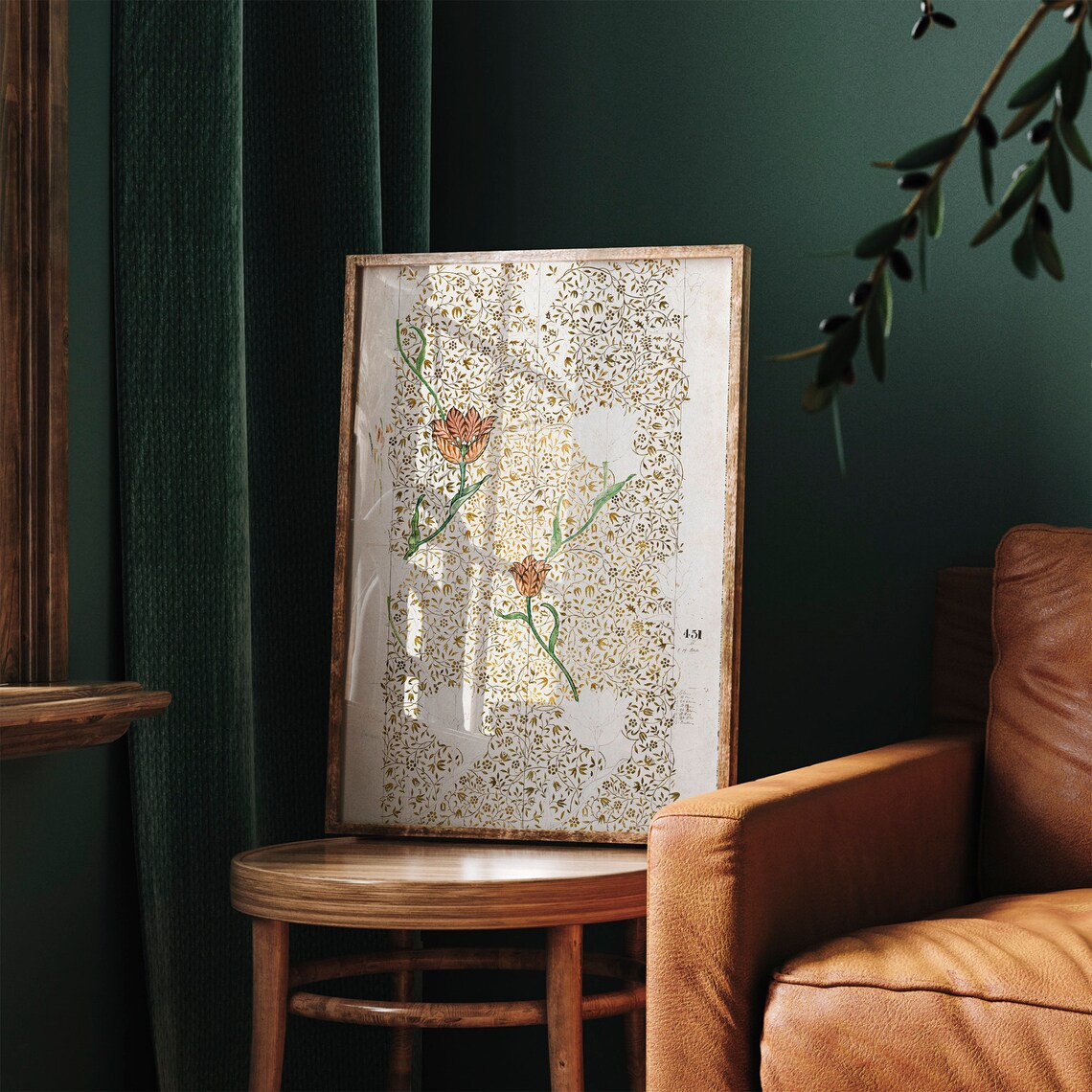 William Morris Vintage Floral Textile Art Print - Image 2