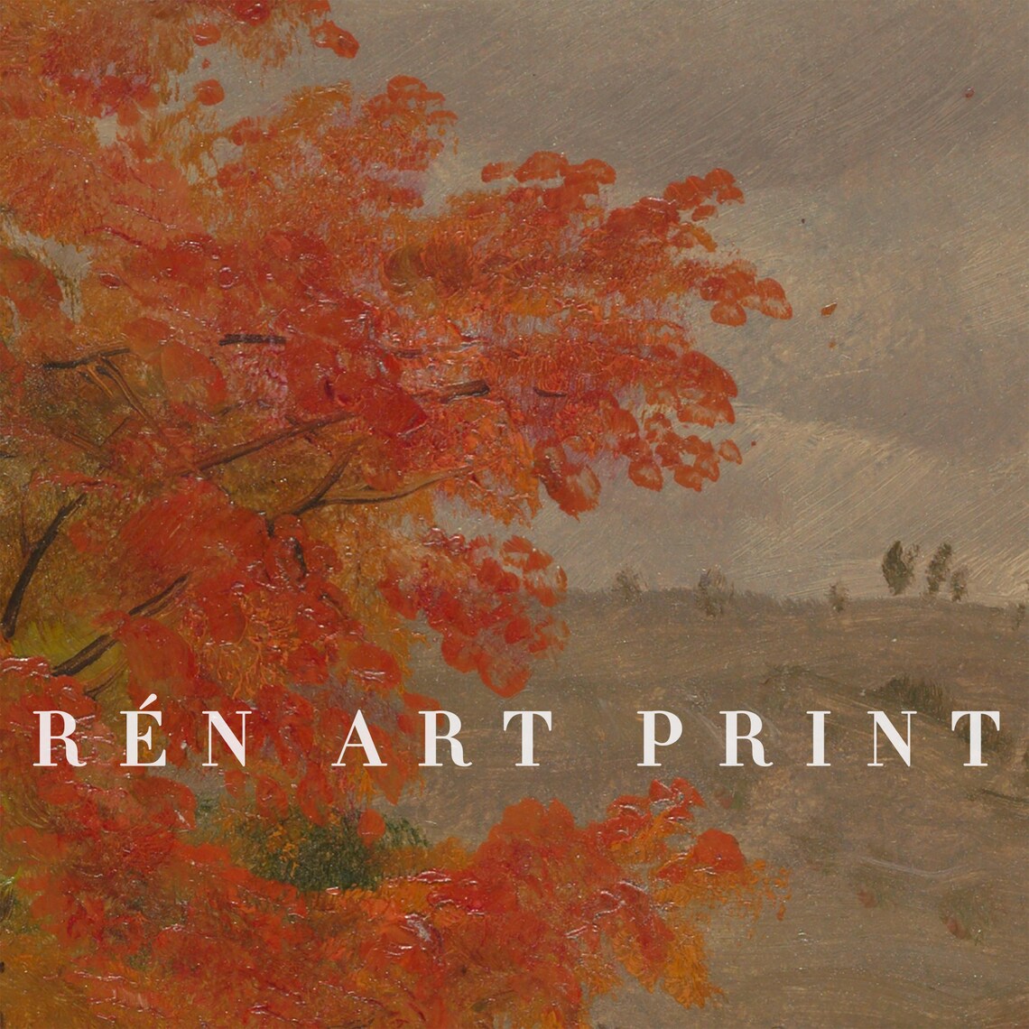 Fall Landscape, Vintage Autumn Painting Art Print - Image 3