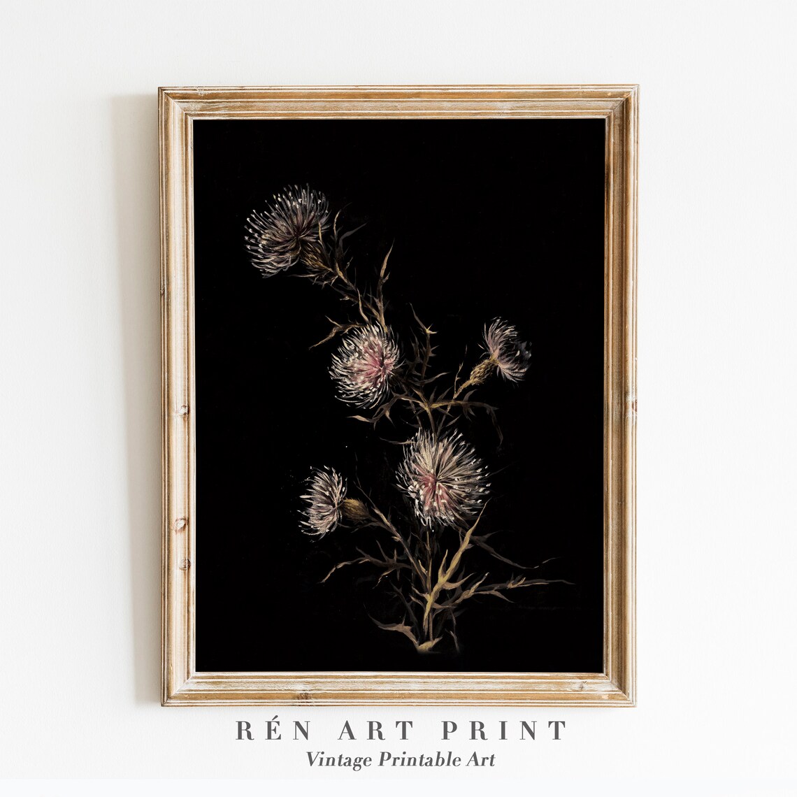 Dark Floral Print, Moody Botanical Art Print
