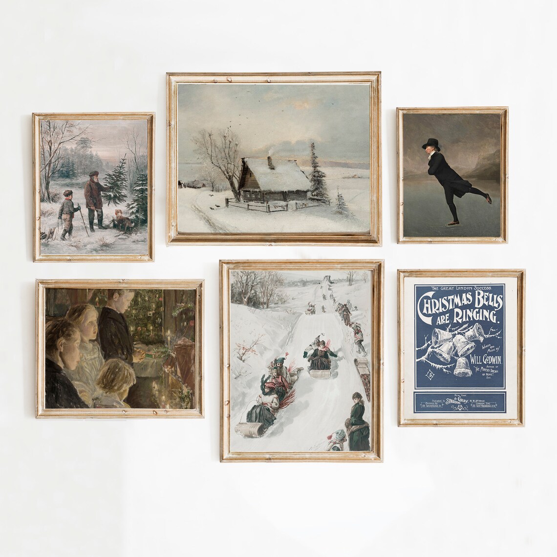 Vintage Christmas Prints, Holiday Wall Art Print - Image 2