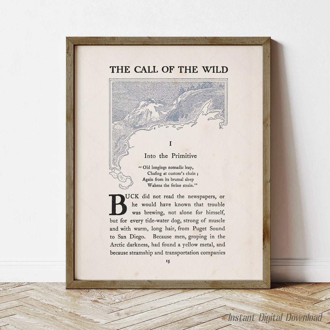 Call Of The Wild First Page 1903 Jack London Chapter I Print Poster