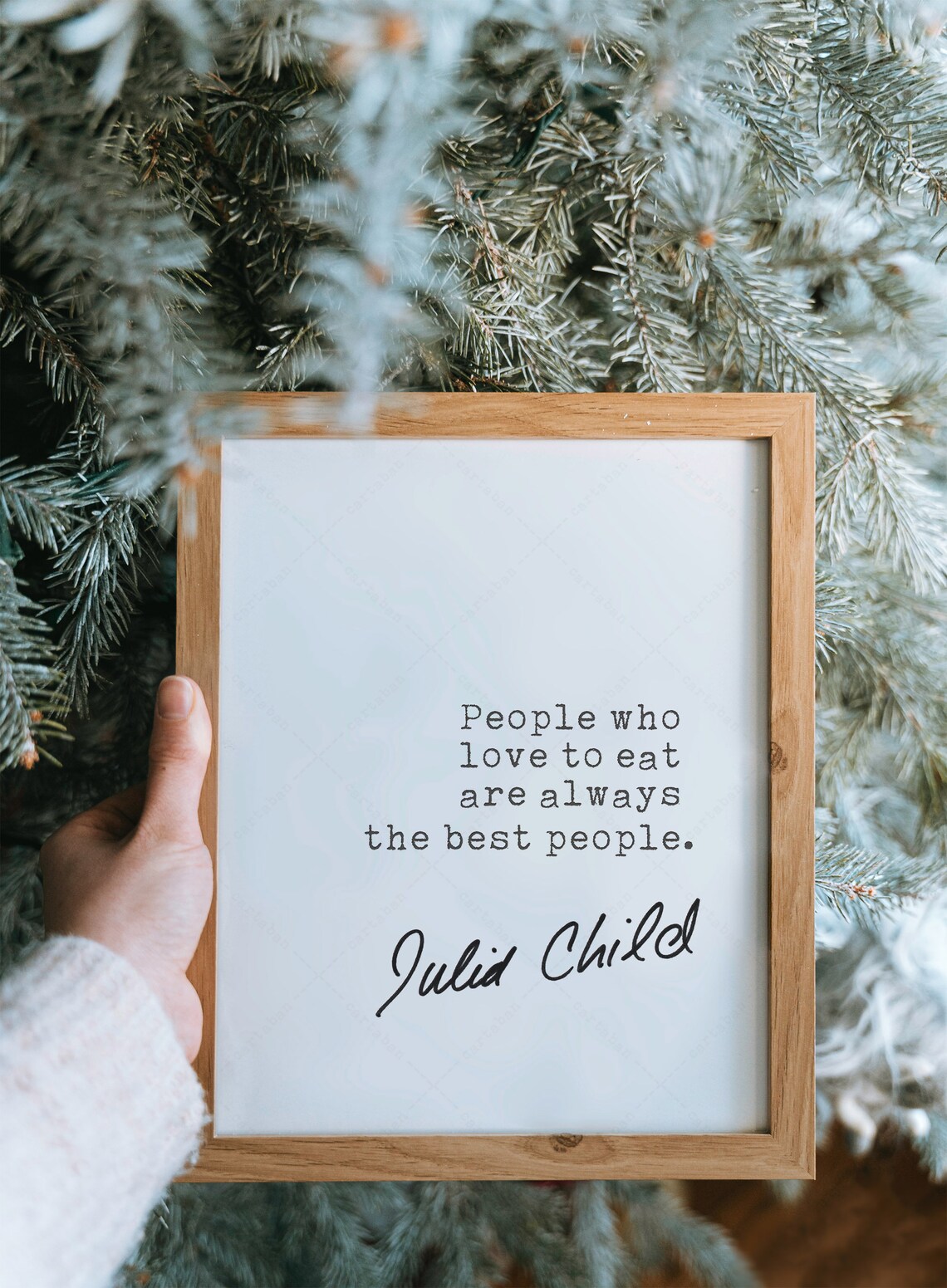 Julia Child Food Quote Poster Print, Kitchen Decor - Image 4