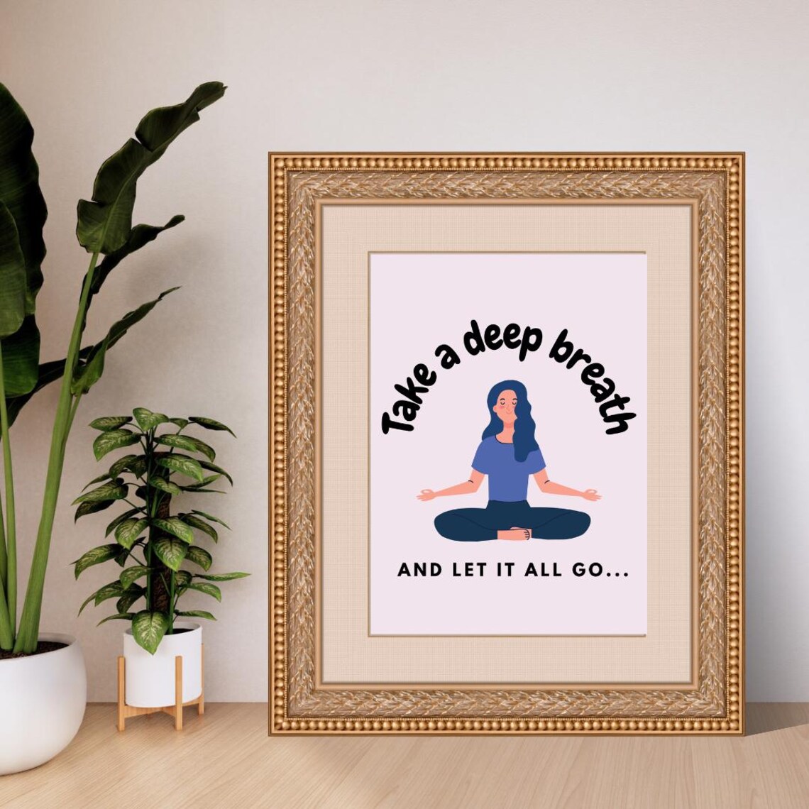 Take A Deep Breath Yoga Room Meditation Print - Image 2