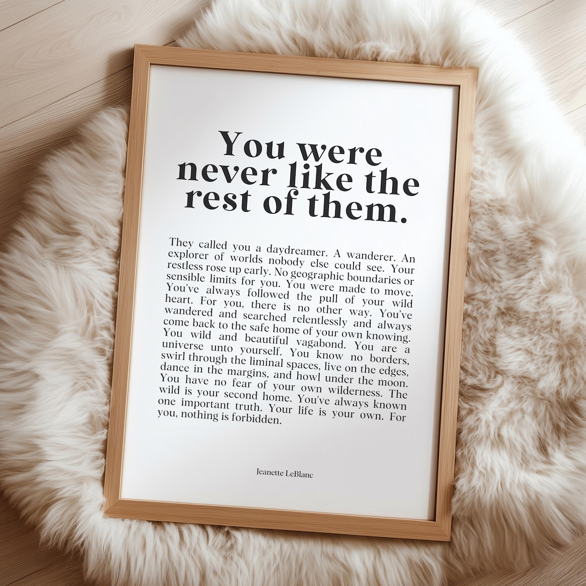 Wild Woman Empowerment Poster, Minimalist Art Print