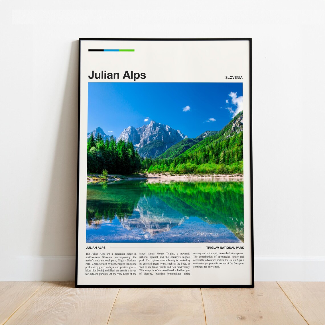 Julian Alps Slovenia Triglav National Park Mirror Lake Travel Poster